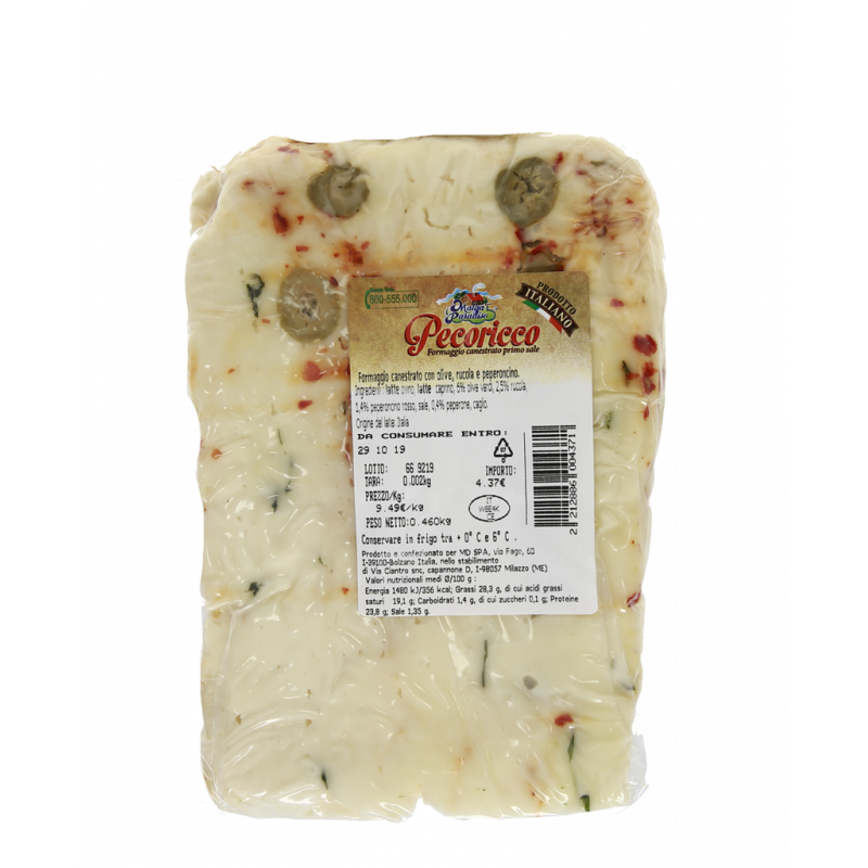 FORMAGGIO PRIMO SALE CON OLIVE,RUCOLA,PEPERONCINO