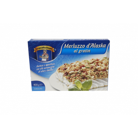 MERLUZZO D'ALASKA GRATIN CON OLIO E BASILICO 400G