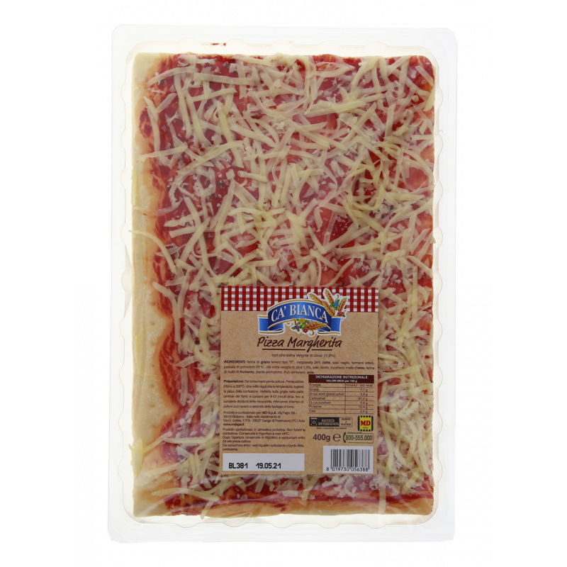 PIZZA MARGHERITA CON MOZZARELLA FRESCA 400G