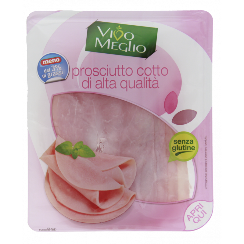 PROSCIUTTO COTTO ALTA QUALITA' LIGHT 100G