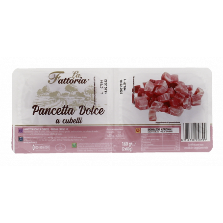 CUBETTI DI PANCETTA DOLCE  2X80G