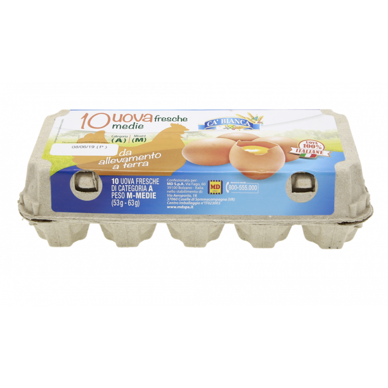 UOVA MEDIE ALLEVATE A TERRA 100%IT 10PZ