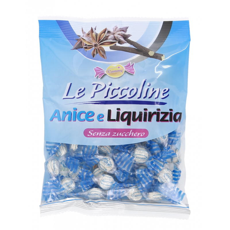 CARAMELLE SENZA ZUCCHERO AL GUSTO DI ANICE E LIQUIRIZIA 50G