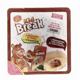 MERENDINA CON CREMA AL CIOCCOLATO E FRULLATO DI PESCA