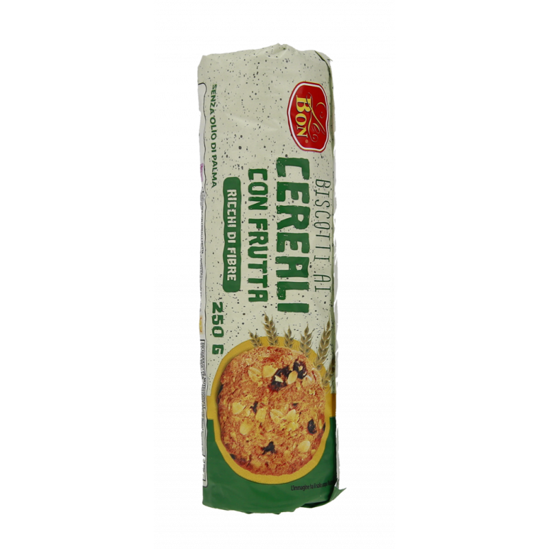 BISCOTTI AI CEREALI CON FRUTTA 250G