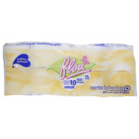 CARTA IGIENICA ROTOLI 4VELI 160 STRAPPI 10PZ