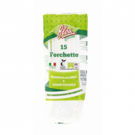 FORCHETTE BIOCOMPOSTABILI MADE IN ITALY 15 PZ