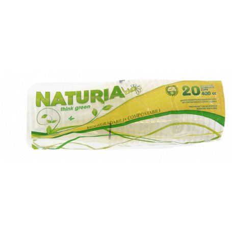BICCHIERI BIOCOMPOSTABILI MADE IN ITALY 20X400CC
