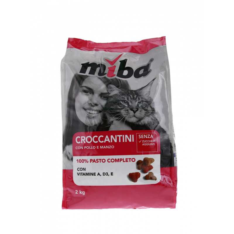 CROCCANTINI GATTO PASTO COMPLETO POLLO/MANZO 2KG