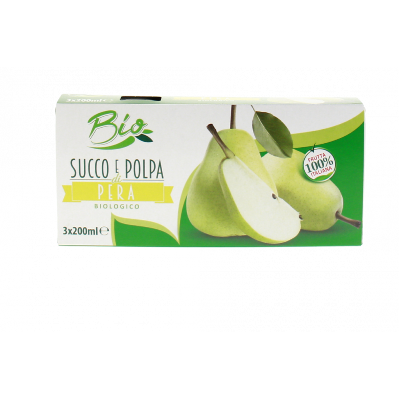 SUCCO E POLPA PERA BIO IN BIRCK 3X200ML