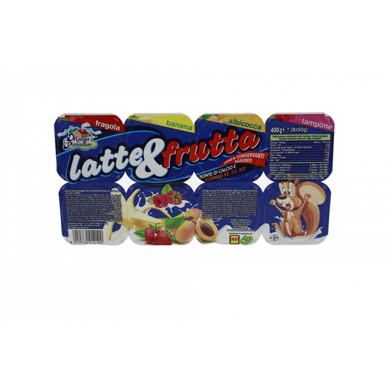 DESSERT DI FORMAGGIO FRESCO ALLA FRUTTA ASS. 8X50G