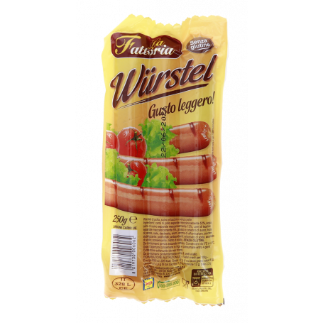 WURSTEL DI POLLO,SUINO E TACCHINO SENZA PELLE 3X250G